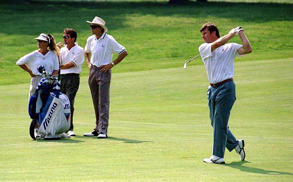 David Leadbetter and Sir Nick Faldo in 1994